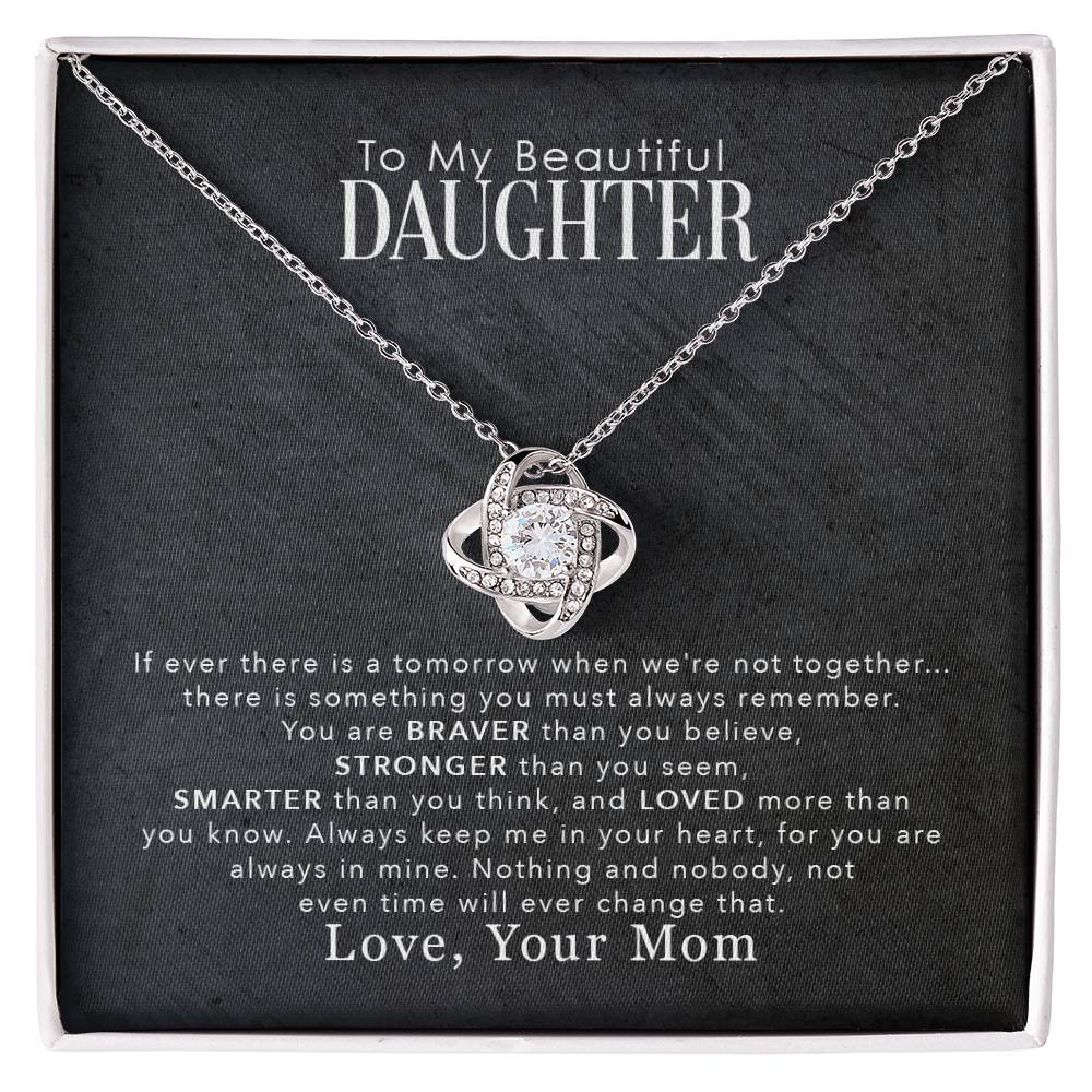 love knot necklace for daughter