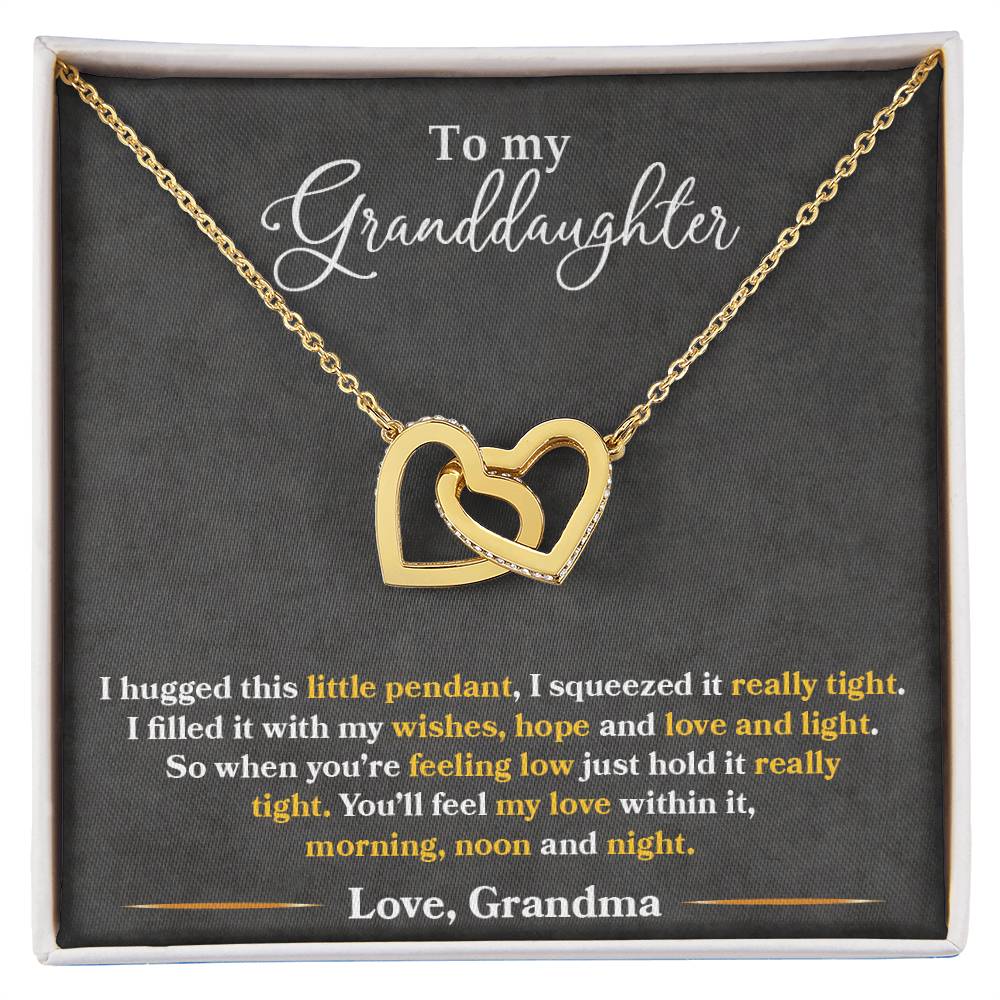 interlocking hearts necklace for granddaughter