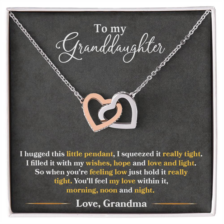 interlocking hearts necklace for granddaughter