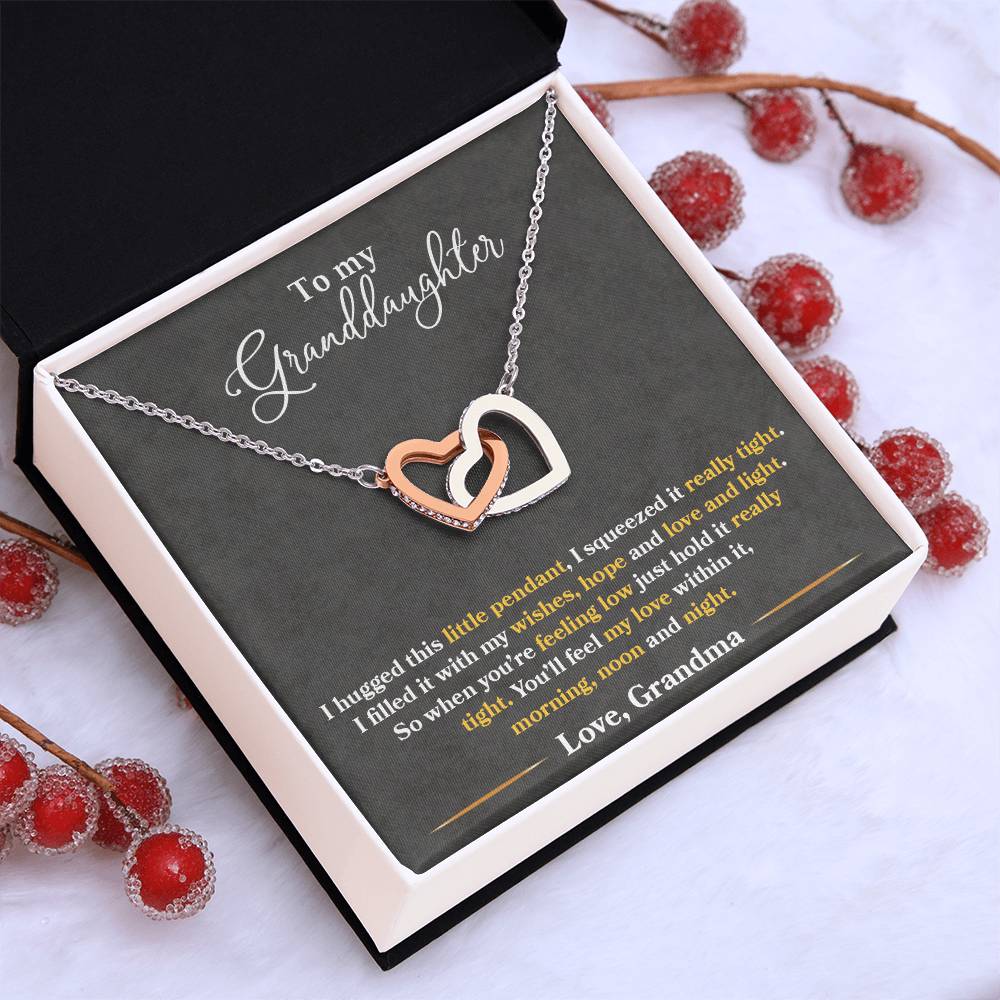 interlocking hearts necklace for granddaughter