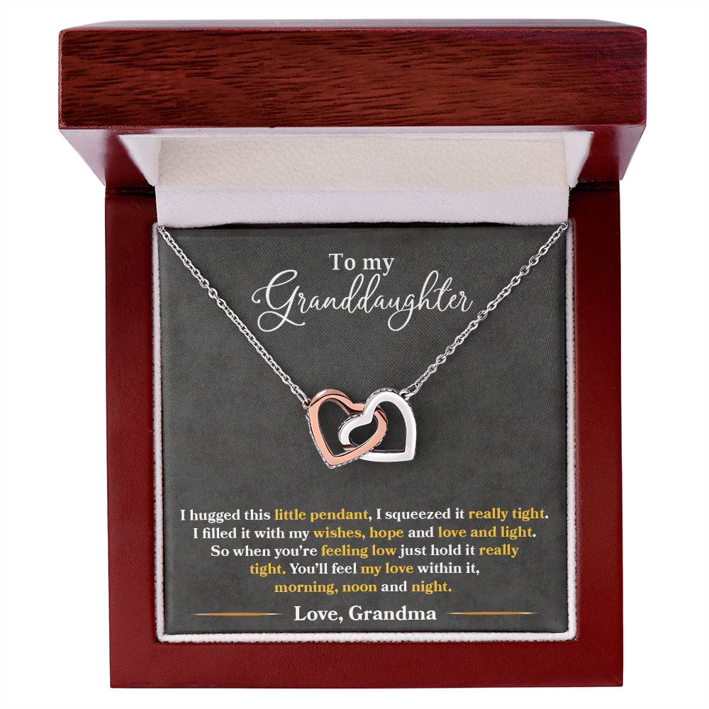 interlocking hearts necklace for granddaughter