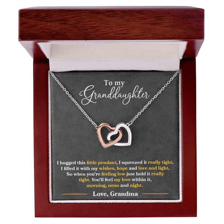 interlocking hearts necklace for granddaughter