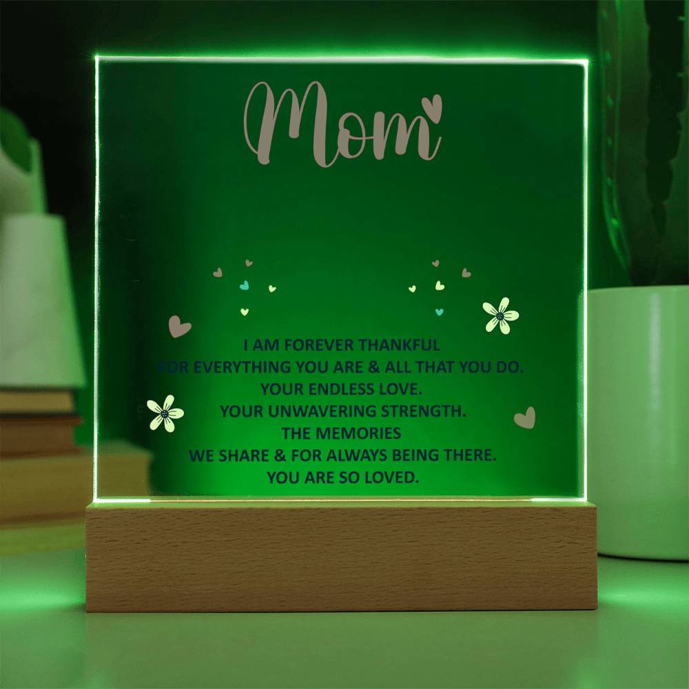 keepsake acrylic plaque for mom