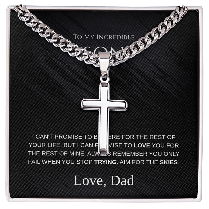 personalized cross necklace for son