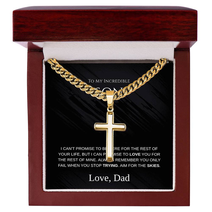 personalized cross necklace for son
