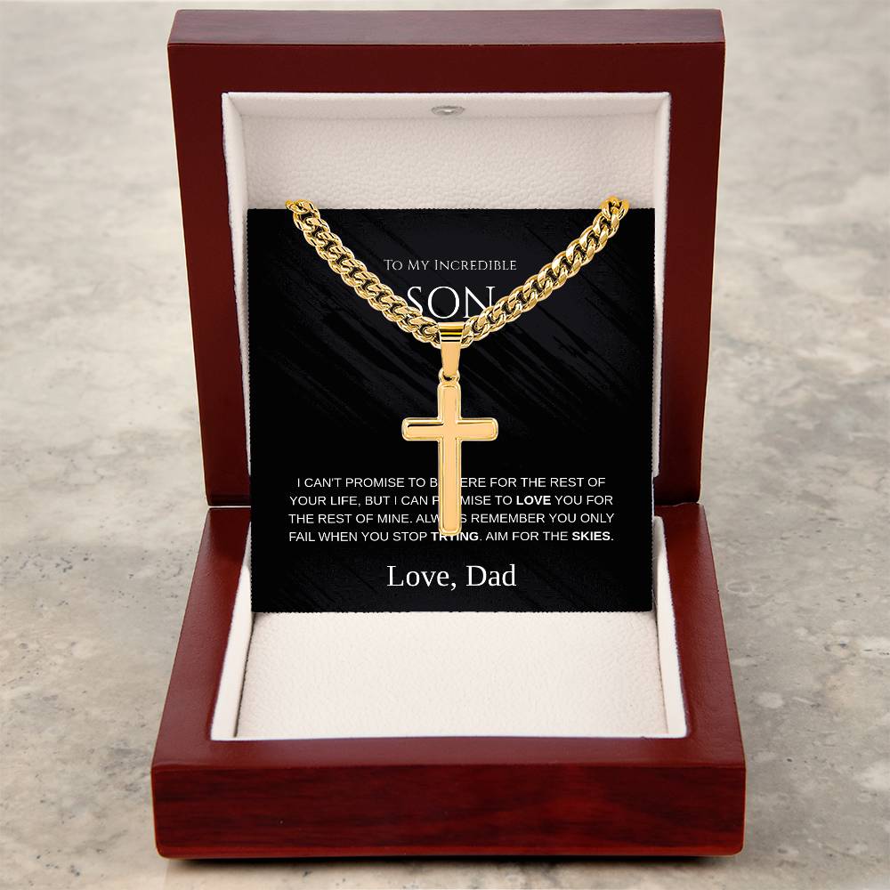 personalized cross necklace for son