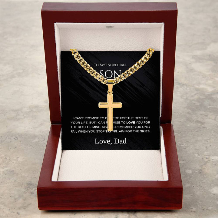 personalized cross necklace for son